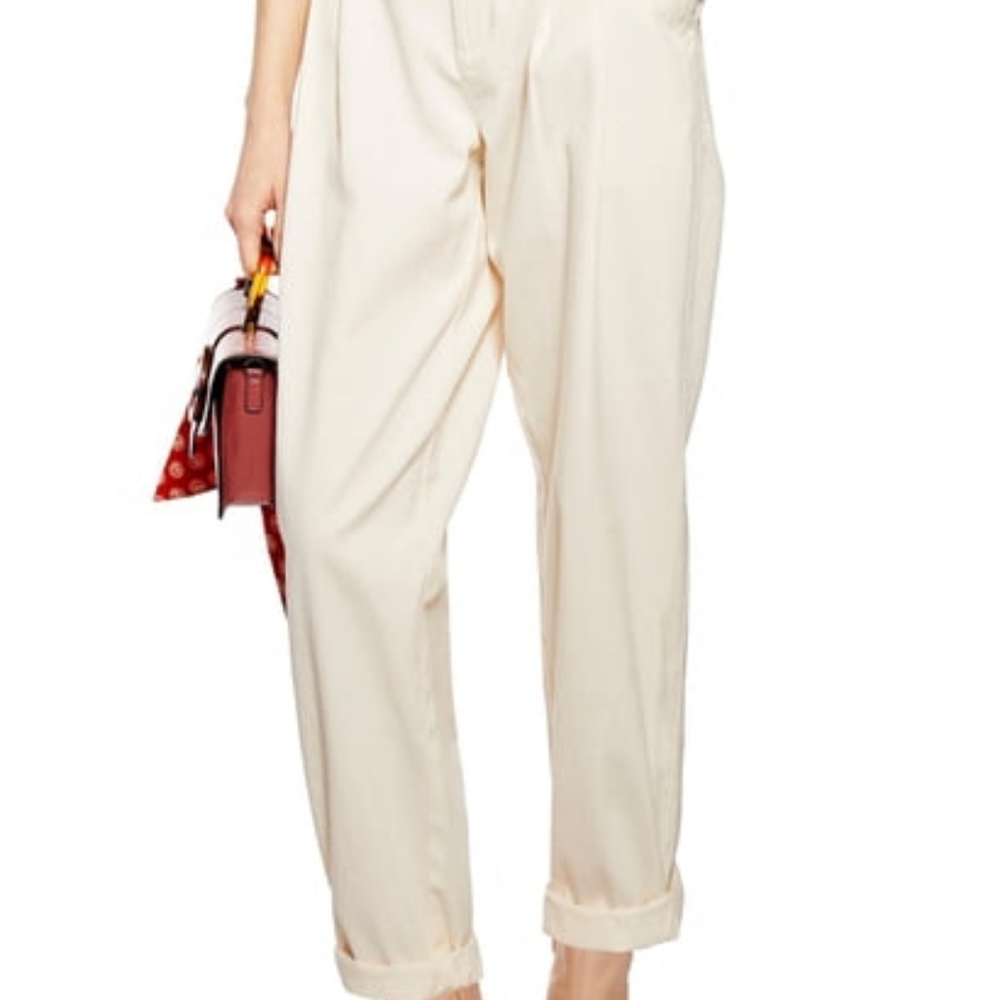 Topshop Caitlin Cotton Utility Trousers US 0